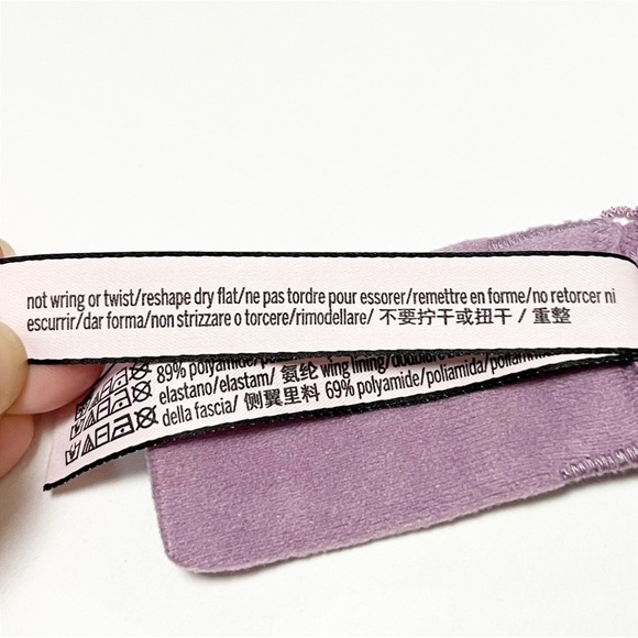 Victoria’s Secret Dream Angels Push-up Bra 34D underwire lavender purple lace - Picture 9 of 9